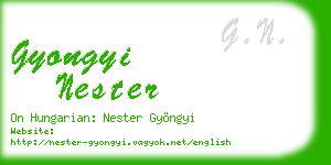 gyongyi nester business card